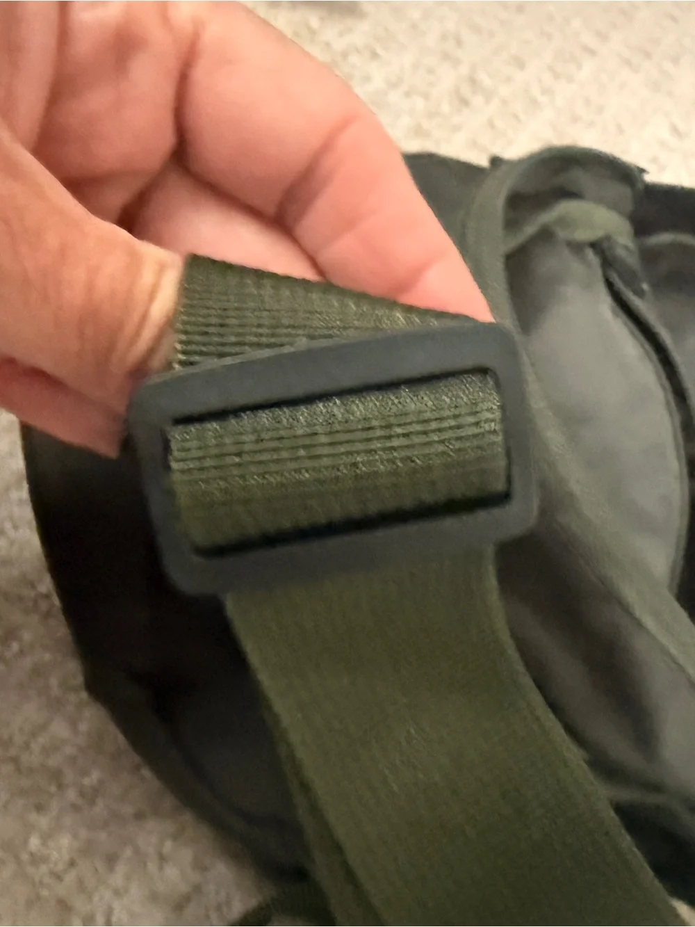Olive Green FitKicks Sling Crossbody Bag festival, hiking, travel